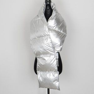 NWT silver puffer scarf